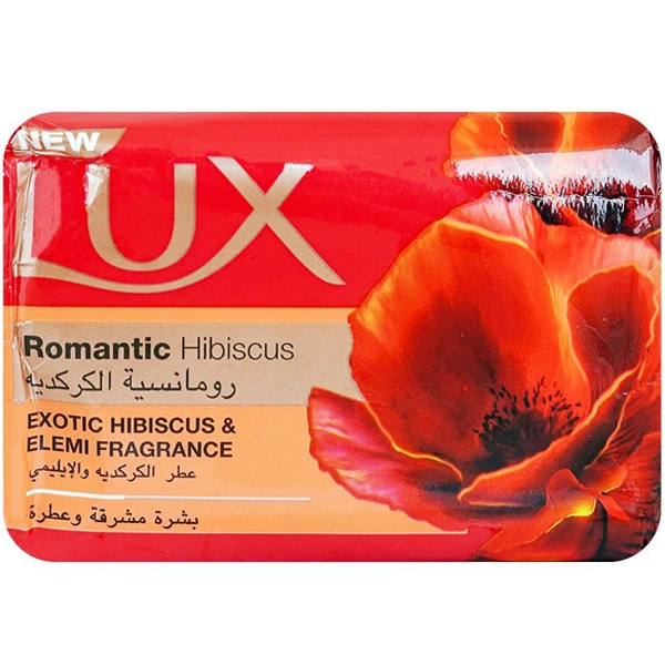 صابون لوکس اصل عربی رومانتیک هیبیسکوز قرمز 170 گرمی | Lux Soap Romantic with exotic hibiscus elemen fragrance 170g